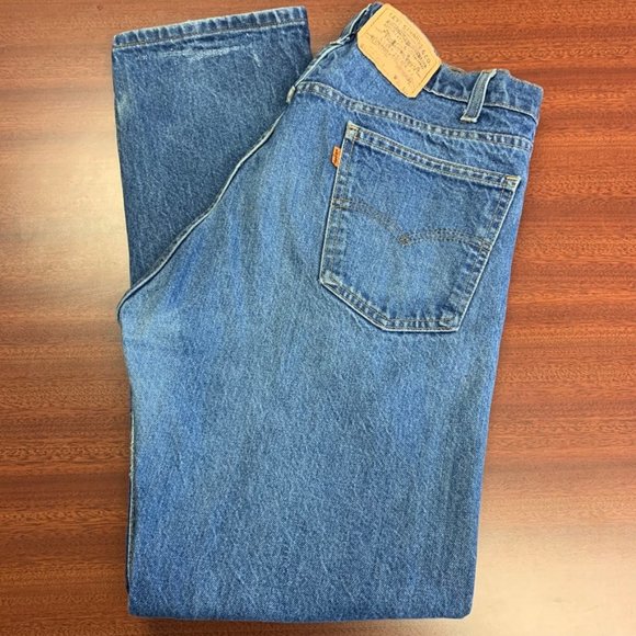 Vintage Men's 505 Levi's USA Made Orange Tab